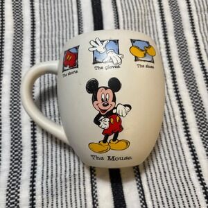 Vintage Disney Store Mickey Mouse Mug Thailand 1990s Ceramic Coffee Cup